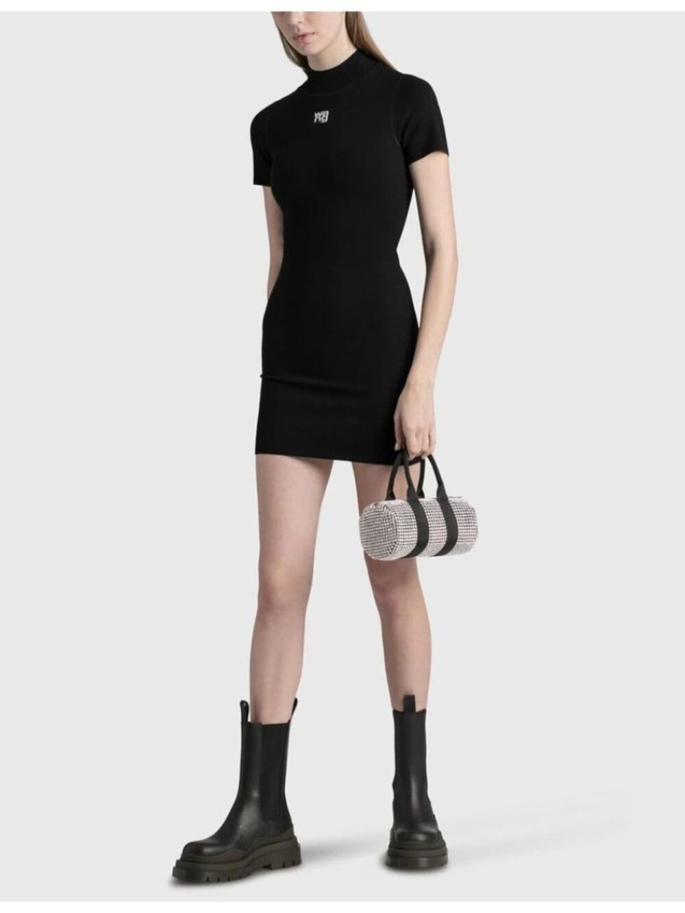 T By Alexander Wang Bodycon Crewneck T-Shirt Dress $425 Small XS